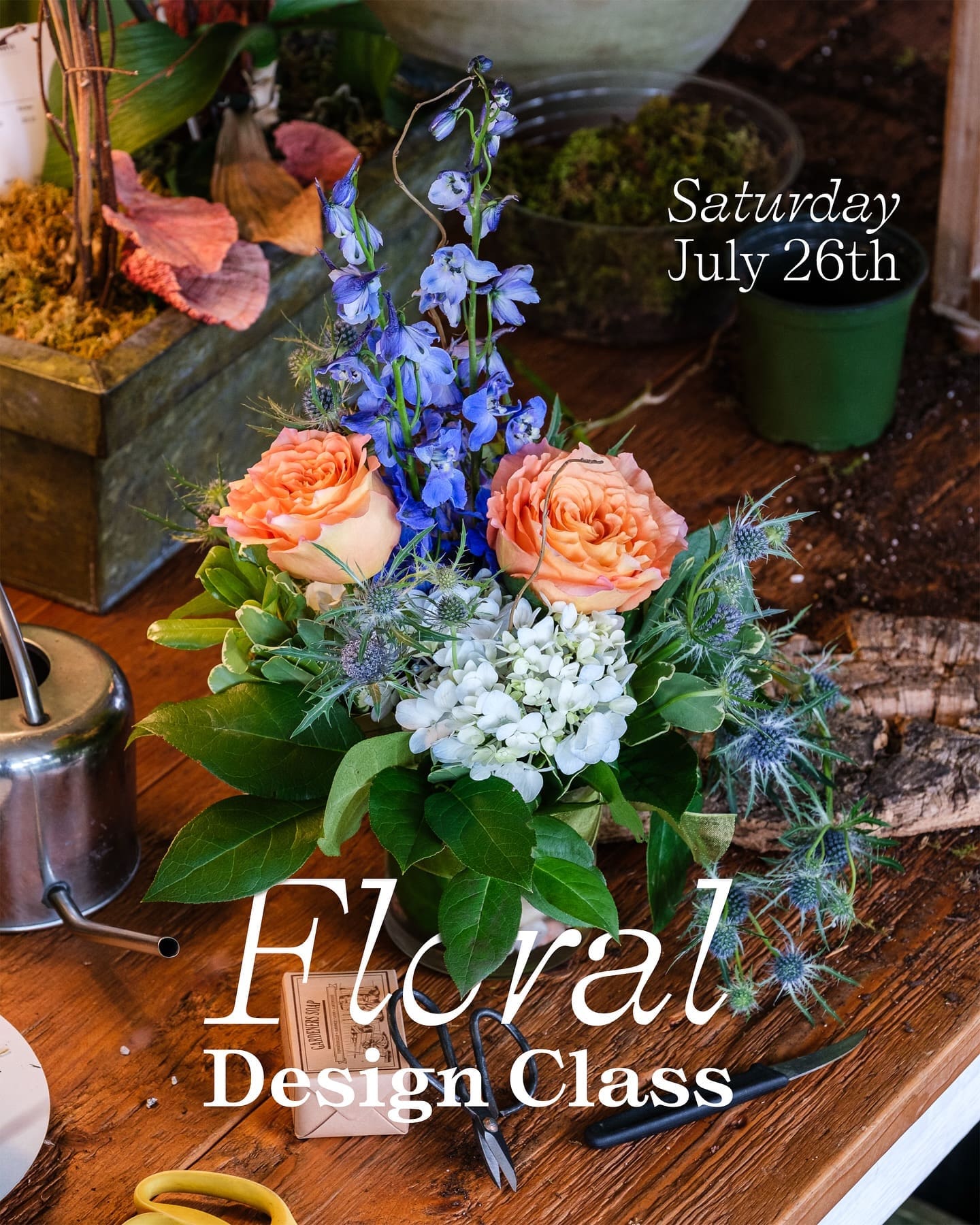 Seats are filling up fast for this Saturday’s Floral Design Class! 🌿✂️
Join us for a hands-on morning of blooms, design tips, and a little something to sip while you create.
All materials are included, and no experience is needed — just bring yourself and a love of flowers.
Call or pop by the shop to claim one of the last spots!
#TwigsGreenville #FloralDesign #FlowerClass #GreenvilleEvents #SummerWorkshops